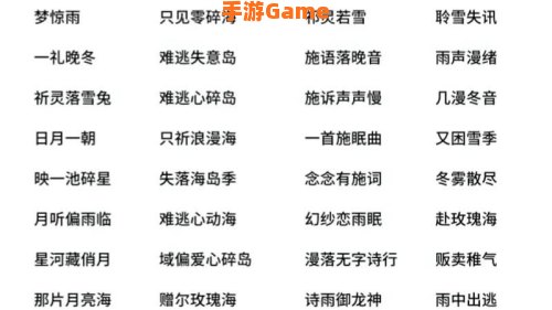 热门游戏名字